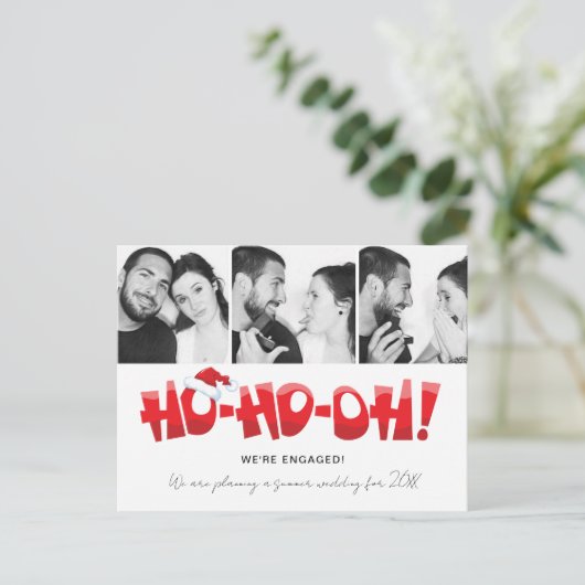 Grappig dat we met kerstmis mee zijn. feestdagenkaart (Staand voorkant)