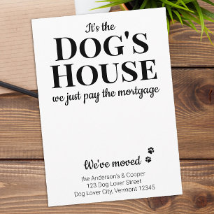 Grappig dat we Pet Dog Moving Announcement hebben  Aankondiging