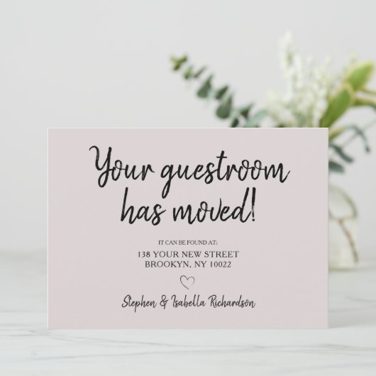 Grappig dat we roze zwarte bewegende aankondiging  (Staand voorkant)