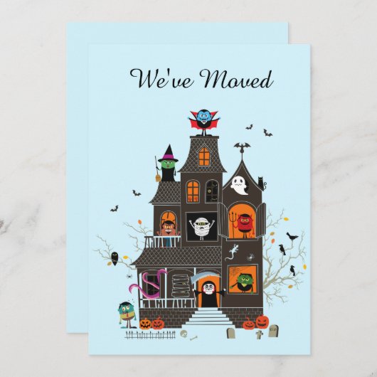 Grappig dat we Spooky Haunted House Address hebben (Voorkant / Achterkant)