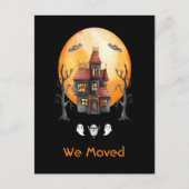 Grappig dat we verhuisd rode zwarte Waterverf spoo Aankondigingskaart (Voorkant)