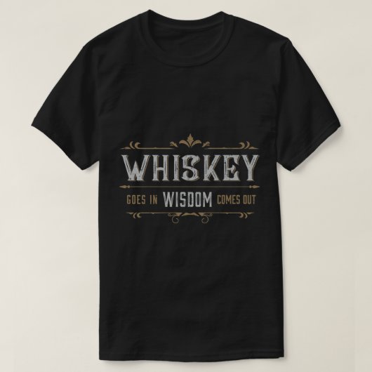 Grappig dat Whiskey in Wisdom komt uit Cocktail Dr T-shirt (Design voorkant)