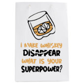 Grappig dat whisky verdwijnt medium cadeauzakje (Voorkant)