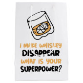 Grappig dat whisky verdwijnt medium cadeauzakje (Achterkant)