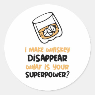 Grappig dat whisky verdwijnt ronde sticker