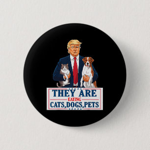 Grappig dat ze de honden eten, de katten de huisdi ronde button 5,7 cm