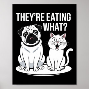 Grappig dat ze de honden opeten die ze de kat opet poster