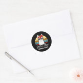 Grappig dat ze een Bad Momma Llama mama is Ronde Sticker (Envelop)
