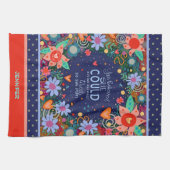 Grappig dat ze gelooft vermoeid citaat bloemige ha theedoek (Horizontaal)