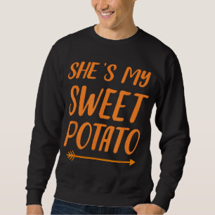 Grappig dat ze mijn lieve aardappel is om een stel trui