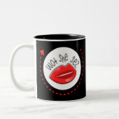 Grappig dat ze zegt dat ze vrouwen ziet tweekleurige koffiemok (Links)