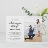 Grappig dat ze zei: "Wat heeft er zo lang geduurd" Kaart (Staand voorkant)