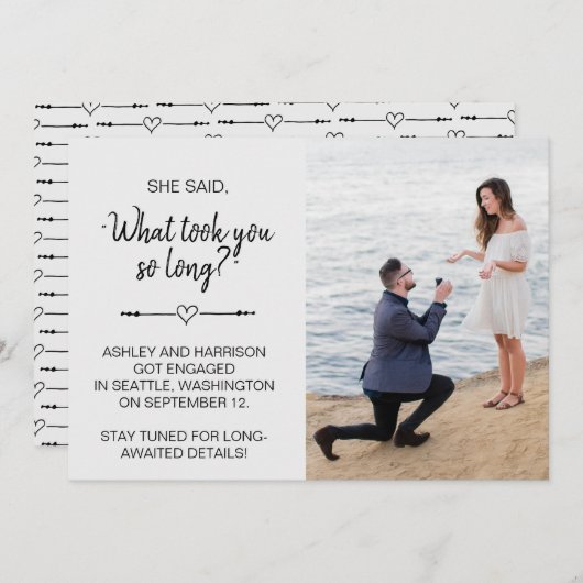 Grappig dat ze zei: "Wat heeft er zo lang geduurd" Kaart (Voorkant / Achterkant)