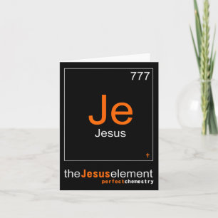 Grappig de elementen van Jezus Christus chemie Kaart