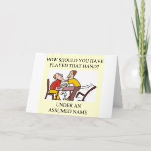 grappig de grappenontwerp van de brugspeler kaart