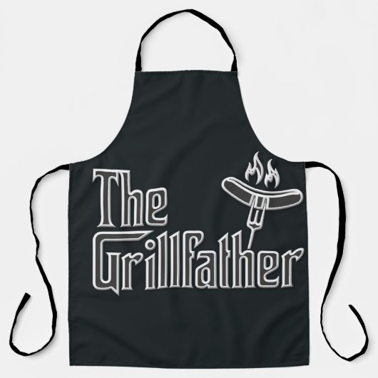 Grappig De Grillfather Schort (Voorkant)