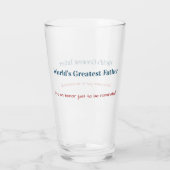Grappig | De grootste vader ter wereld | VADERDAG Glas (Achterkant)