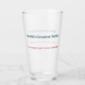 Grappig | De grootste vader ter wereld | VADERDAG Glas (Voorkant)