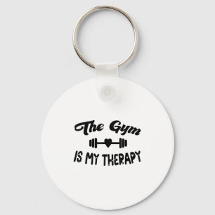 Grappig De Gym Is Mijn Therapie Motivatie Fitness  Sleutelhanger