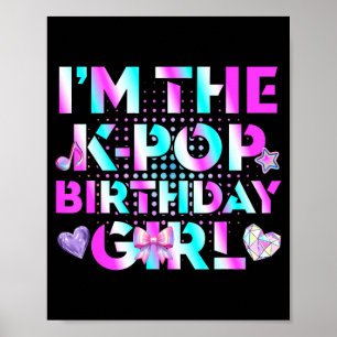 Grappig de k-pop verjaardag meisjes korean muziek poster