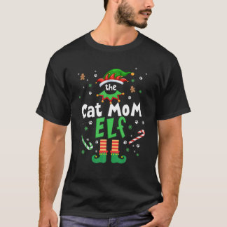 Grappig de kerstcadeautjes van de kat mam Elf voor T-shirt