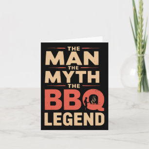 Grappig De Man De Mythe De Bbq Legende Vaderdag Kaart
