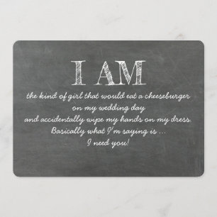 Grappig de 'Soort Girl Bridesmaid'-kaartje Kaart