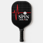 Grappig de Spin Doctor Spuit Heartbeat Chart Pickleball Paddle (Voorkant)