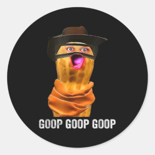 Grappig De Verbrande Pindasaus Bungulator Ronde Sticker