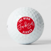 Grappig de wormbrander golfballen (Voorkant)