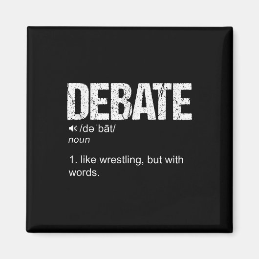 Grappig debat Team Discussie Discussie War of Word Magneet (Voorkant)