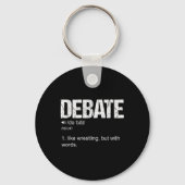 Grappig debat Team Discussie Discussie War of Word Sleutelhanger (Voorkant)