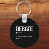 Grappig debat Team Discussie Discussie War of Word Sleutelhanger (Voorkant)