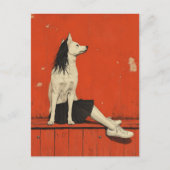 Grappig Deel Hond Deel Mens Briefkaart (Voorkant)