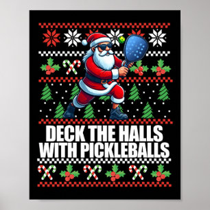 Grappig dek de zalen lelijke kerst trui augurk poster