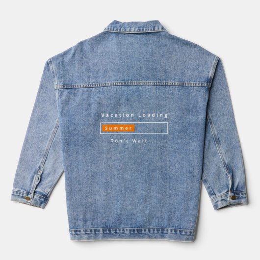 Grappig denim jasje - aangepaste tekst jacket (Achterkant)