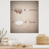 Grappig denk meer praten Minder Poster (Keuken)