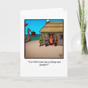 Grappig denken aan je Humor Wenskaart Kaart