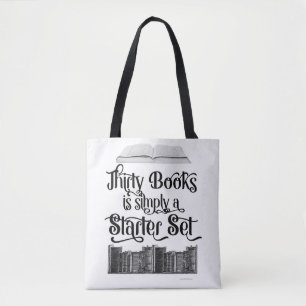 Grappig Dertig boeken die slogan lezen Draagtas