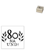 Grappig deutch duits 80 na en 80e verjaardag 	rubberstempel (Gestempeld)