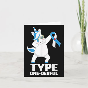 Grappig Diabetische Eenhoorn Type One-derful Type Kaart