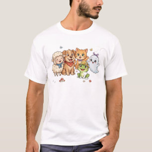 Grappig dier gang-shirt Schattige schaap-hond-ka T-shirt