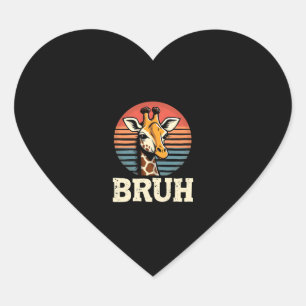 Grappig dier Giraffe Meme-gezicht Festive Kerst T- Hart Sticker