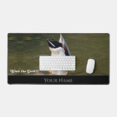 Grappig dier grappig eend duiken eend zwemmen bureaumat (Keyboard & Muis)