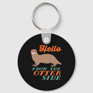 Grappig Dier in de Ruimte Hallo van de Otterkant Sleutelhanger