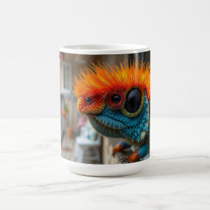 Grappig dier kleurrijke hagedis koffiemok