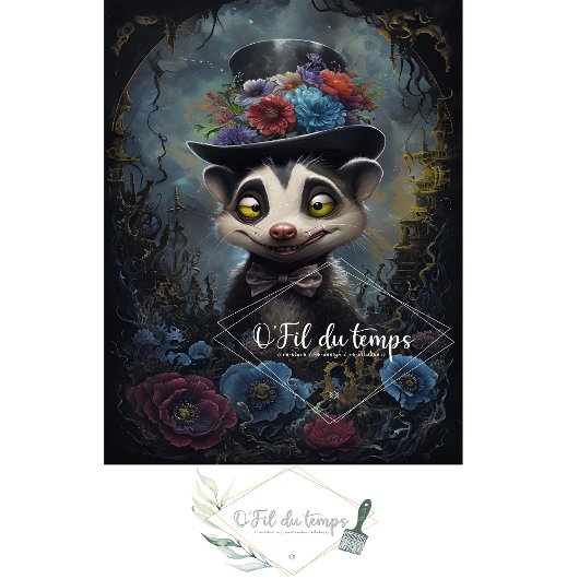 Grappig Dier met Pet Decoupage papier. Tissuepapier