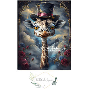 Grappig Dier met Pet Decoupage papier. Tissuepapier