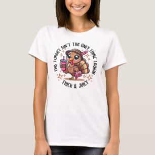 Grappig Dikke en sappige Thanksgiving Turkije T-shirt