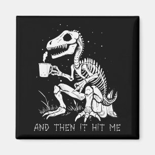 Grappig dinosaurus skelet kostuum goth mannen vrou magneet